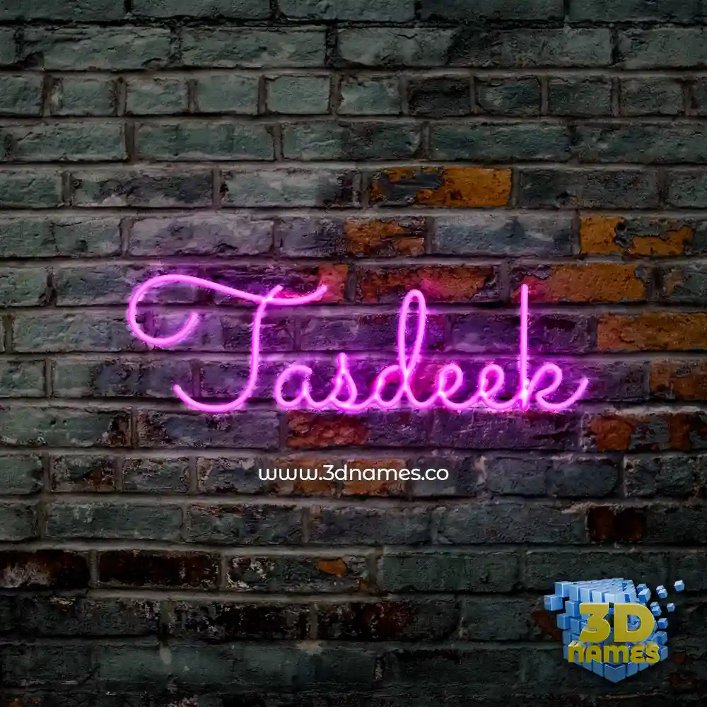 tasdeek in Pink Neon style - 3D name wallpaper tasdeek in Pink Neon style - 3D name wallpaper