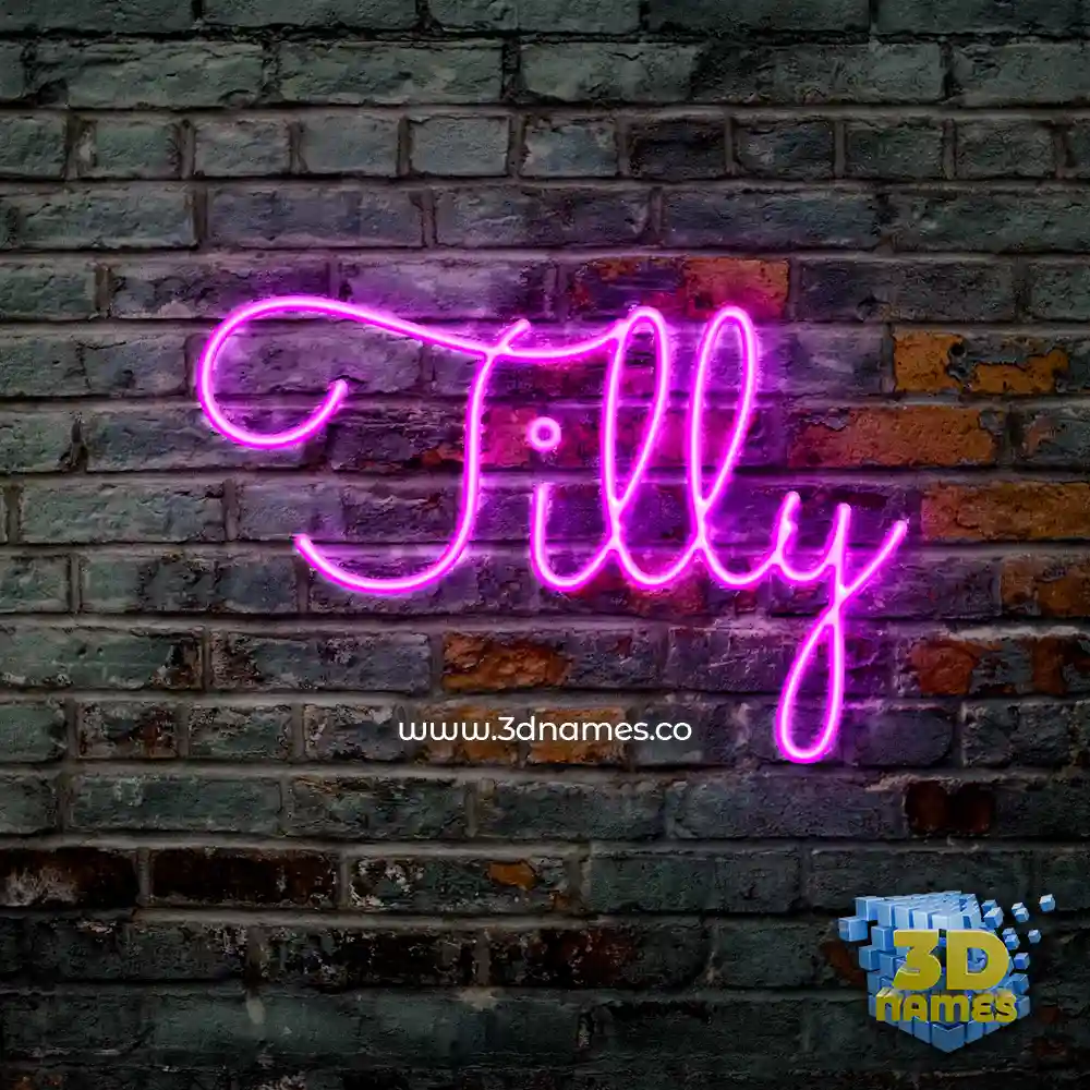 tilly in Pink Neon style - 3D name wallpaper tilly in Pink Neon style - 3D name wallpaper