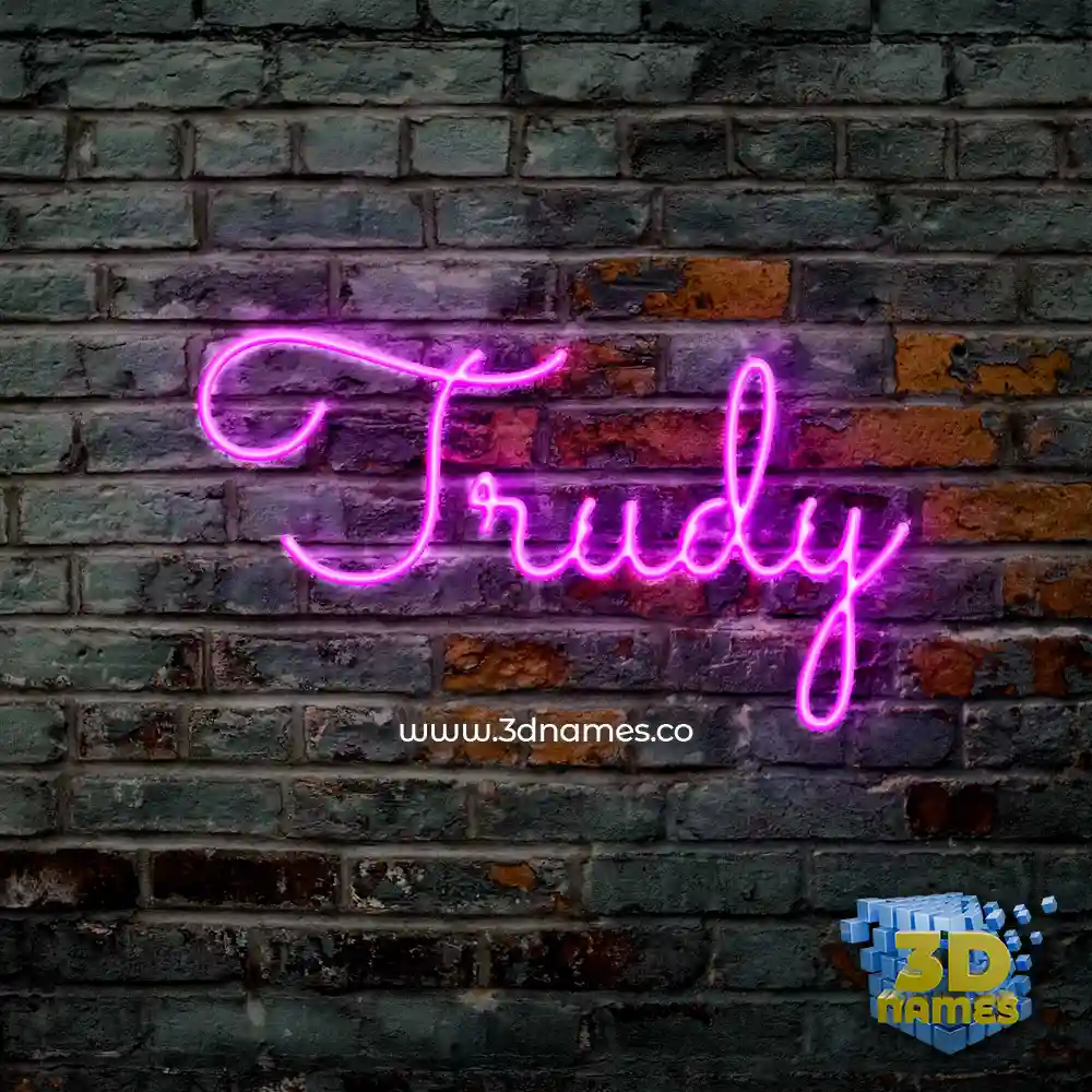 trudy in Pink Neon style - 3D name wallpaper trudy in Pink Neon style - 3D name wallpaper
