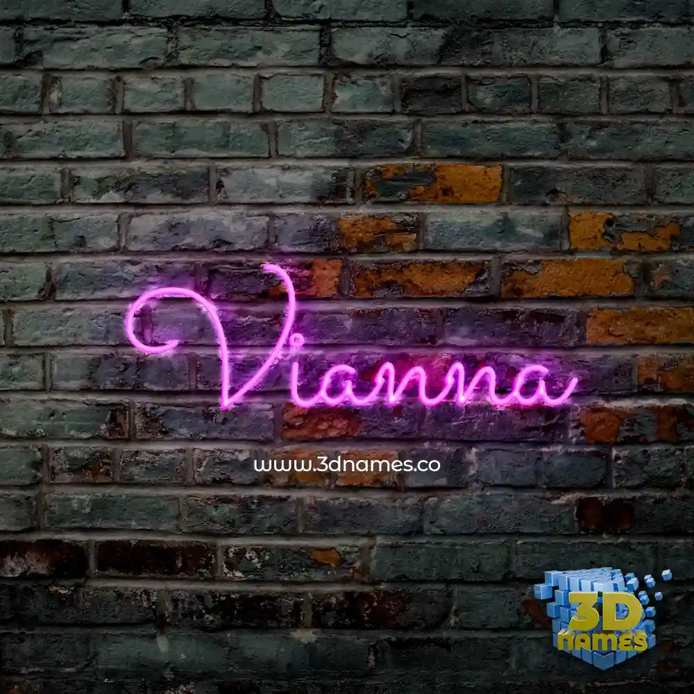 vianna in Pink Neon style - 3D name wallpaper vianna in Pink Neon style - 3D name wallpaper