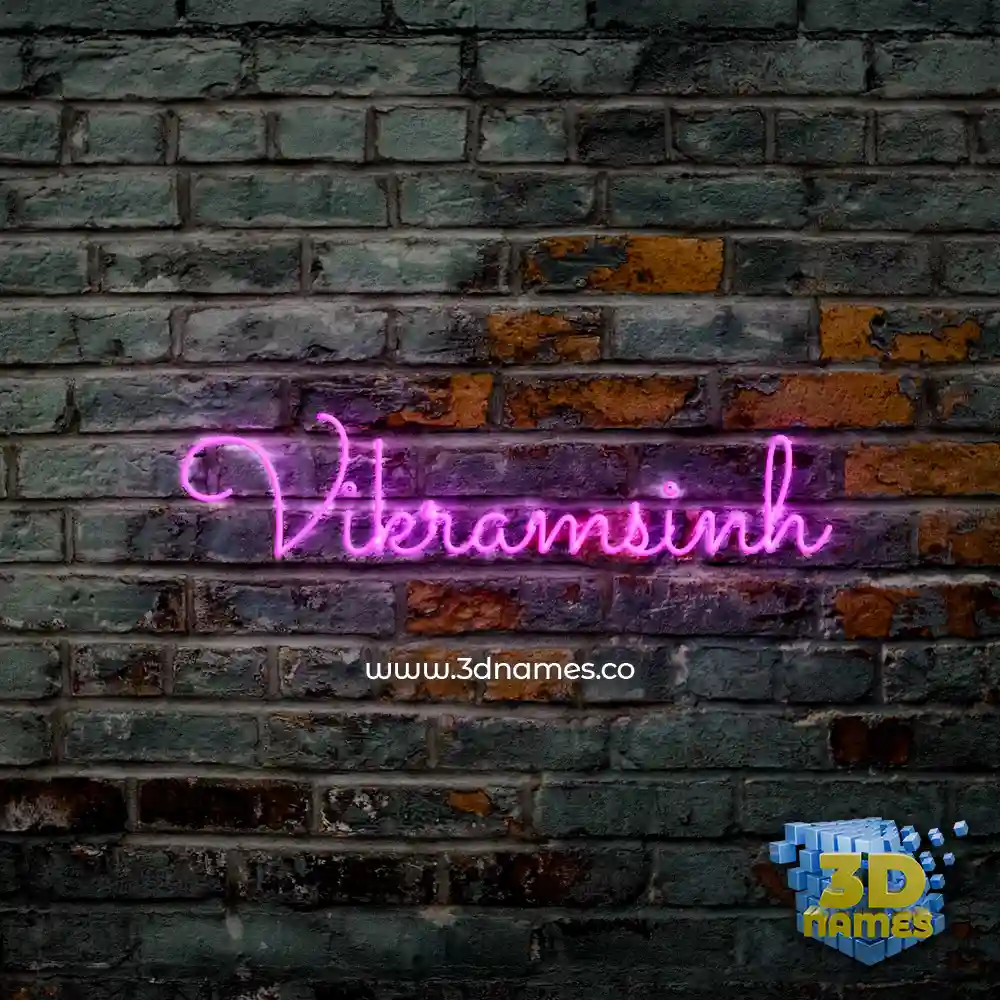 vikramsinh in Pink Neon style - 3D name wallpaper vikramsinh in Pink Neon style - 3D name wallpaper