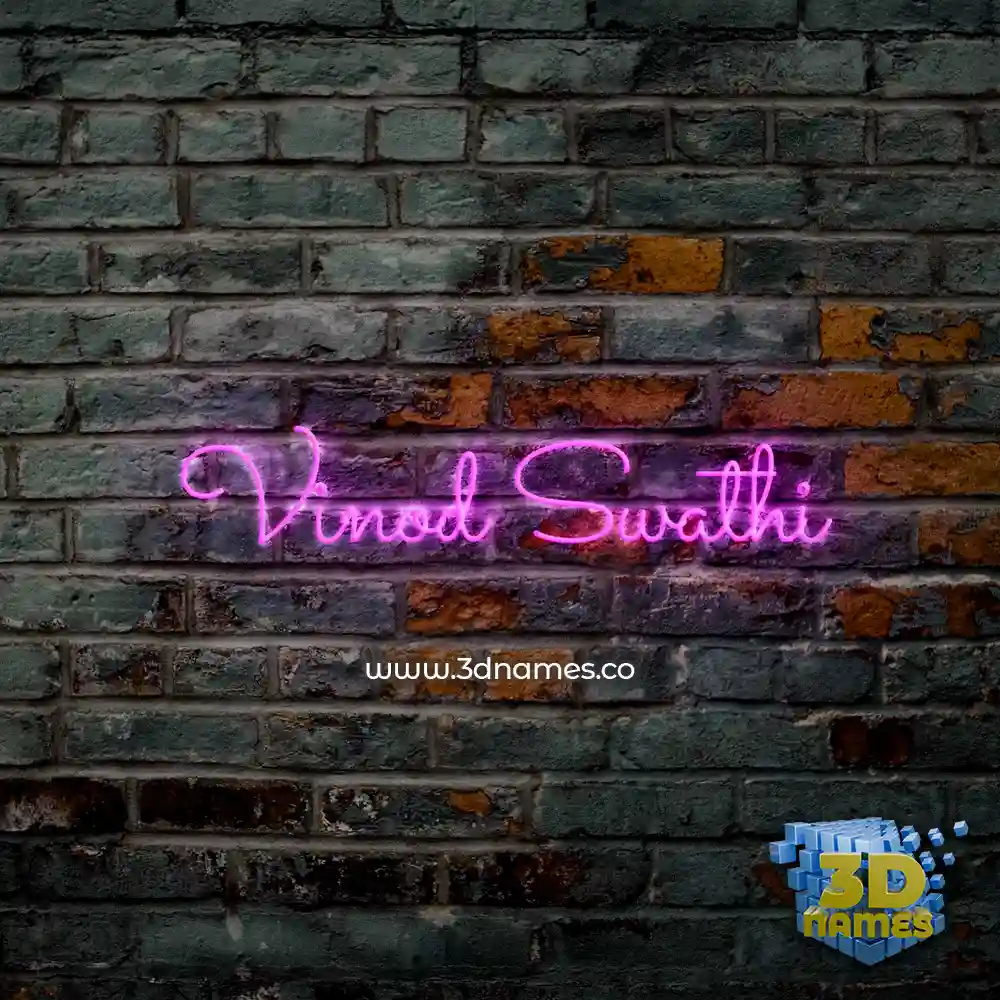 vinod swathi in Pink Neon style - 3D name wallpaper vinod swathi in Pink Neon style - 3D name wallpaper