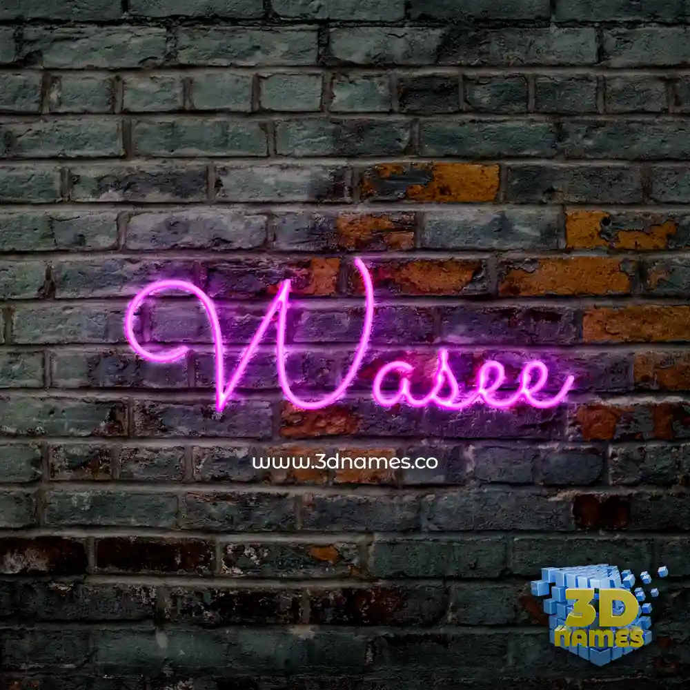 wasee in Pink Neon style - 3D name wallpaper wasee in Pink Neon style - 3D name wallpaper