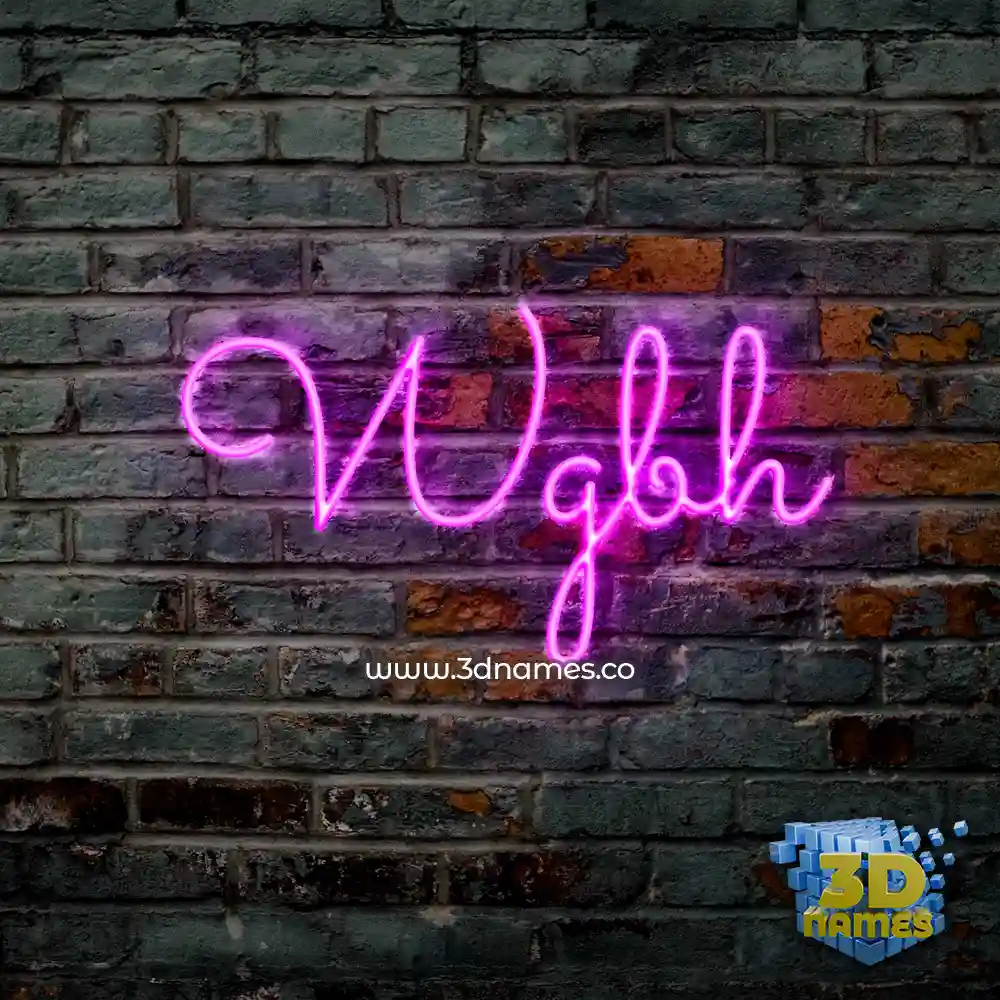 wgbh in Pink Neon style - 3D name wallpaper
