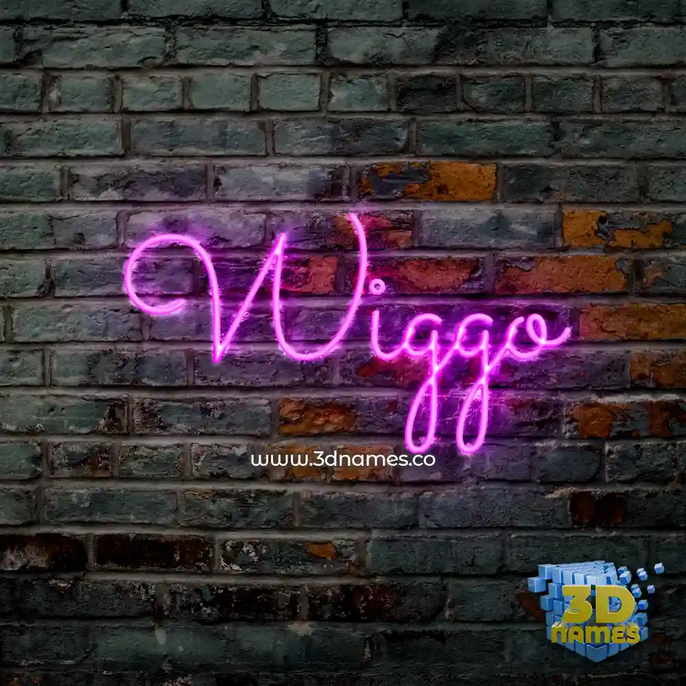 wiggo in Pink Neon style - 3D name wallpaper wiggo in Pink Neon style - 3D name wallpaper