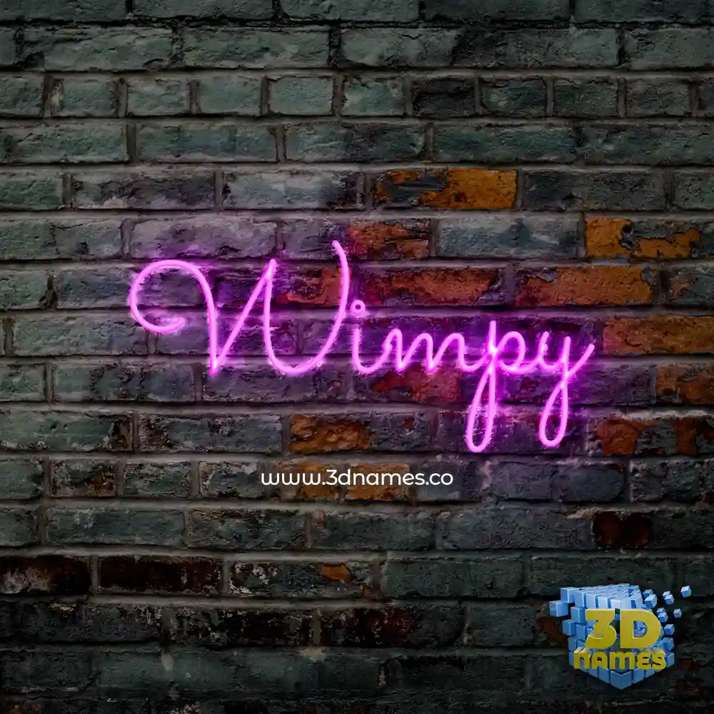 wimpy in Pink Neon style - 3D name wallpaper wimpy in Pink Neon style - 3D name wallpaper