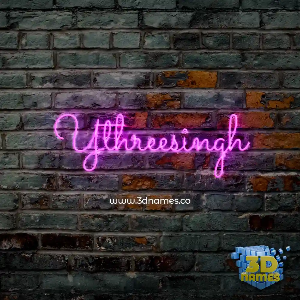 ythreesingh in Pink Neon style - 3D name wallpaper ythreesingh in Pink Neon style - 3D name wallpaper