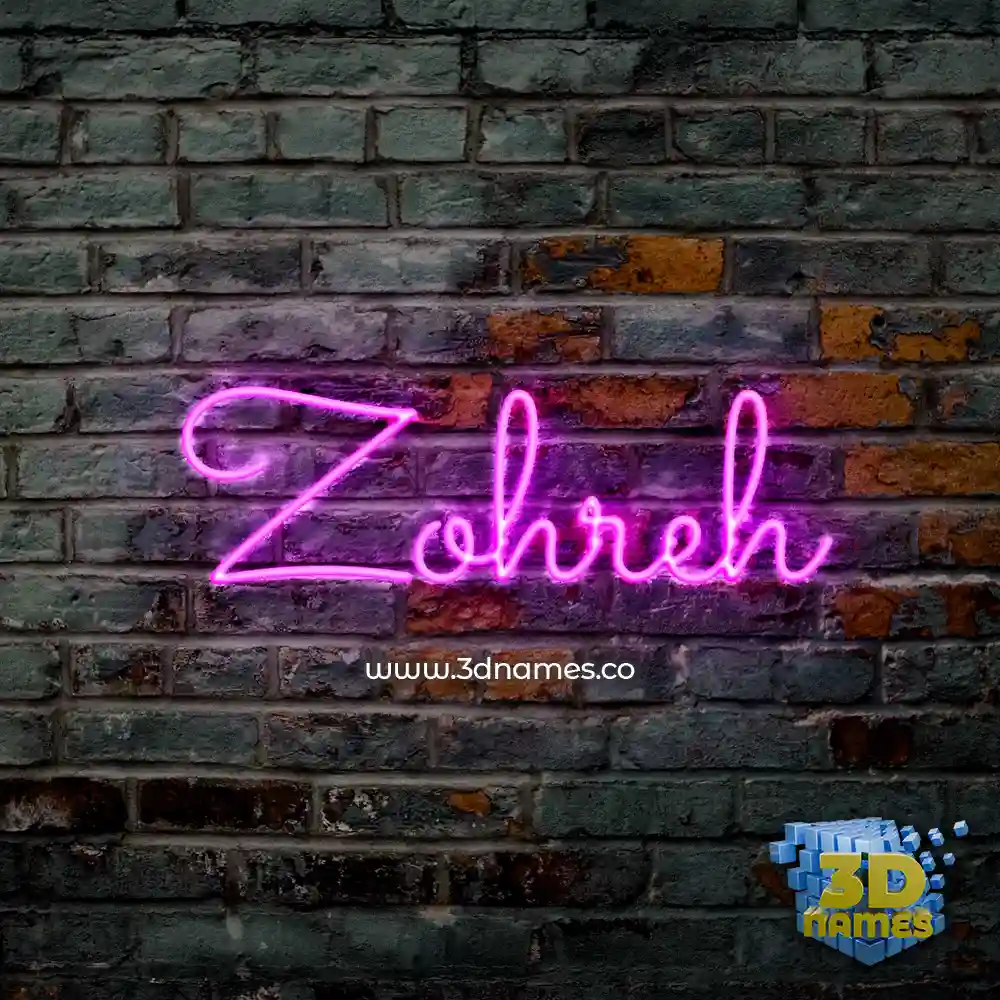 zohreh in Pink Neon style - 3D name wallpaper zohreh in Pink Neon style - 3D name wallpaper