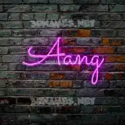 aang in Pink Neon style - 3D name wallpaper