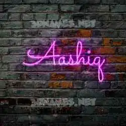 aashiq in Pink Neon style - 3D name wallpaper