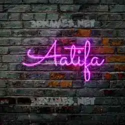 aatifa in Pink Neon style - 3D name wallpaper