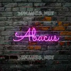 abacus in Pink Neon style - 3D name wallpaper