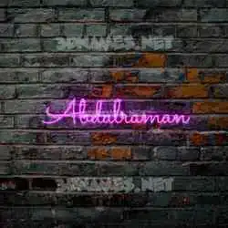abdalraman in Pink Neon style - 3D name wallpaper