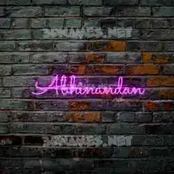 abhinandan in Pink Neon style - 3D name wallpaper