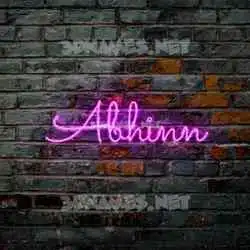 abhinn in Pink Neon style - 3D name wallpaper