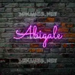 abigale in Pink Neon style - 3D name wallpaper