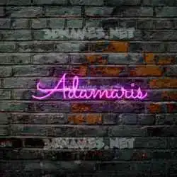 adamaris in Pink Neon style - 3D name wallpaper