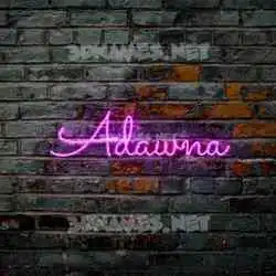adawna in Pink Neon style - 3D name wallpaper
