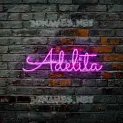 adelita in Pink Neon style - 3D name wallpaper