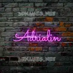 adrialin in Pink Neon style - 3D name wallpaper