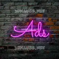 ads in Pink Neon style - 3D name wallpaper