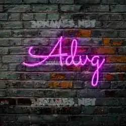 advg in Pink Neon style - 3D name wallpaper