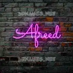 afreed in Pink Neon style - 3D name wallpaper