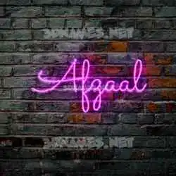 afzaal in Pink Neon style - 3D name wallpaper