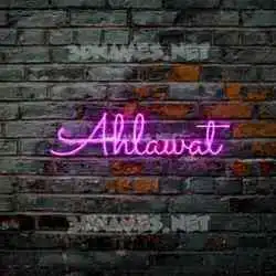 ahlawat in Pink Neon style - 3D name wallpaper