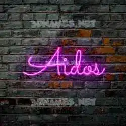 aidos in Pink Neon style - 3D name wallpaper