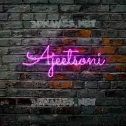 ajeetsoni in Pink Neon style - 3D name wallpaper