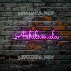 akhilamalu in Pink Neon style - 3D name wallpaper