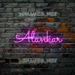 alankar in Pink Neon style - 3D name wallpaper