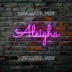aleigha in Pink Neon style - 3D name wallpaper