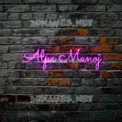 alpa manoj in Pink Neon style - 3D name wallpaper
