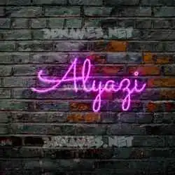 alyazi in Pink Neon style - 3D name wallpaper