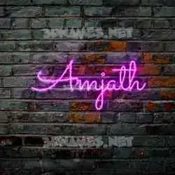 amjath in Pink Neon style - 3D name wallpaper