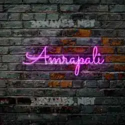 amrapali in Pink Neon style - 3D name wallpaper