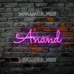 anand in Pink Neon style - 3D name wallpaper
