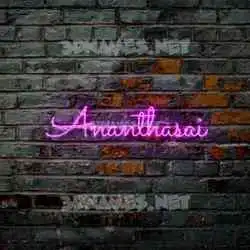ananthasai in Pink Neon style - 3D name wallpaper