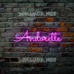 andorette in Pink Neon style - 3D name wallpaper