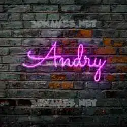 andry in Pink Neon style - 3D name wallpaper