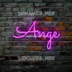 ange in Pink Neon style - 3D name wallpaper