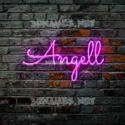 angell in Pink Neon style - 3D name wallpaper