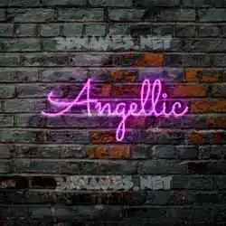 angellic in Pink Neon style - 3D name wallpaper