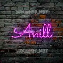 anill in Pink Neon style - 3D name wallpaper