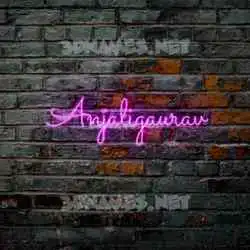 anjaligaurav in Pink Neon style - 3D name wallpaper