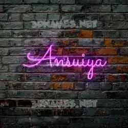 ansuiya in Pink Neon style - 3D name wallpaper