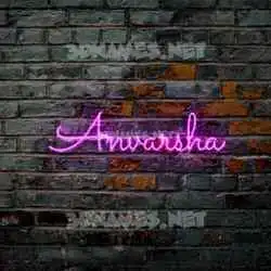 anvarsha in Pink Neon style - 3D name wallpaper