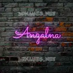 anzalna in Pink Neon style - 3D name wallpaper